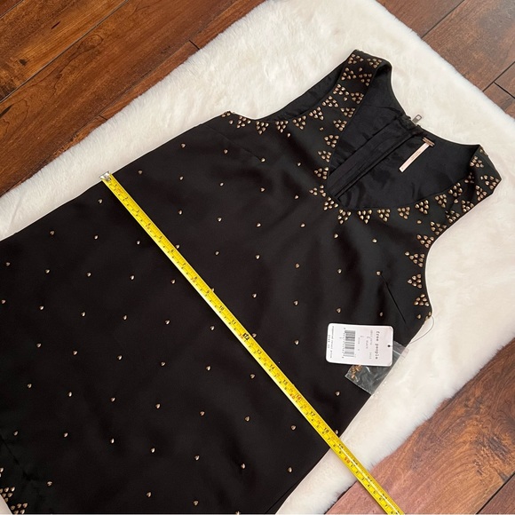 Free People Soho Studded Sleeveless V  Neck Mini Dress Black Size 0 NWT - Picture 15 of 16